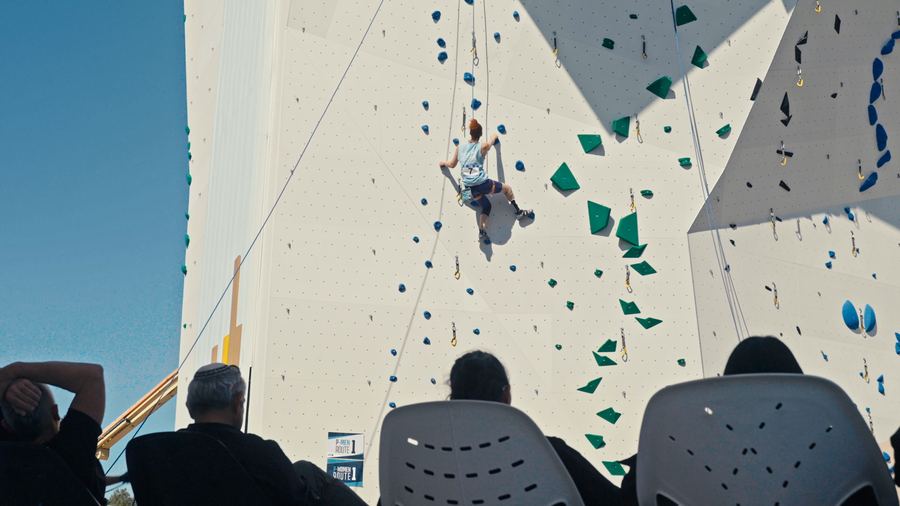 Still from Israel Climbing Championship